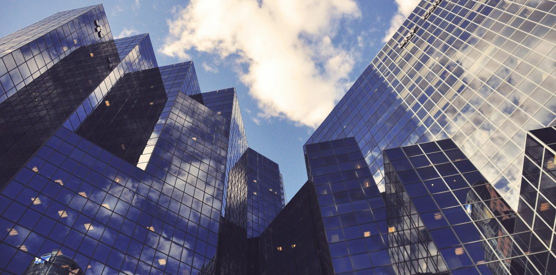 Business in Islamabad: low angle photo of curtain wall building